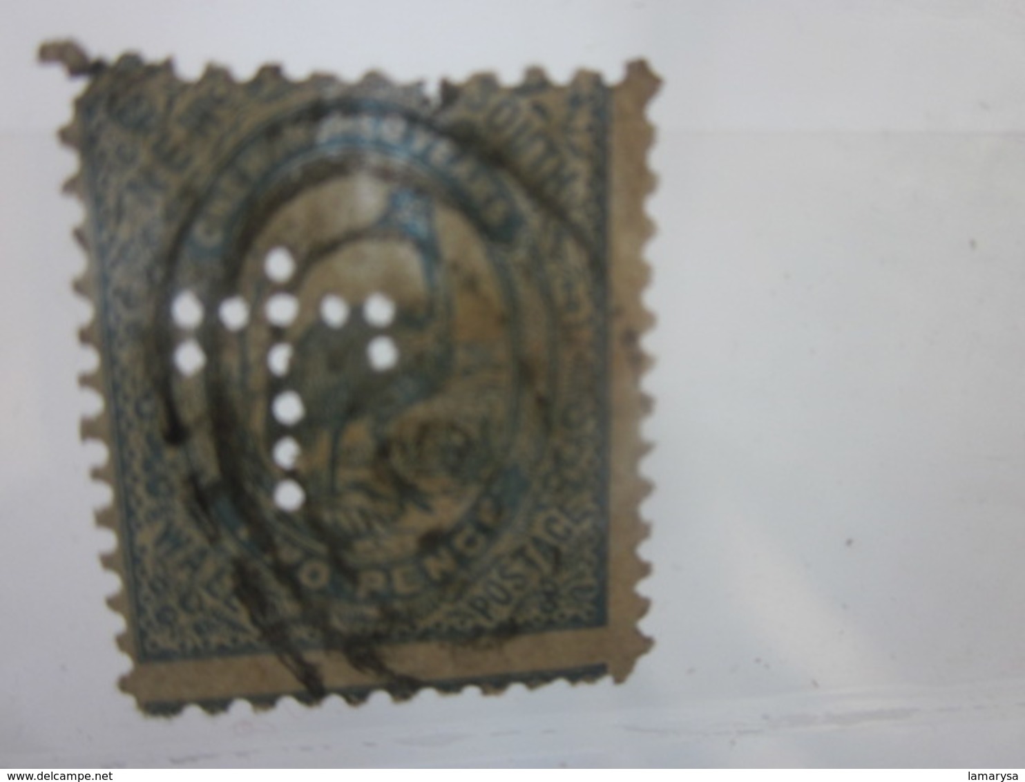 Stamp Timbre AUSTRALIE COLONY NEW SOUTH WALES Perforés Perforé Perforés Perfin Perfins Stamps Perforated Perforations - Perfins