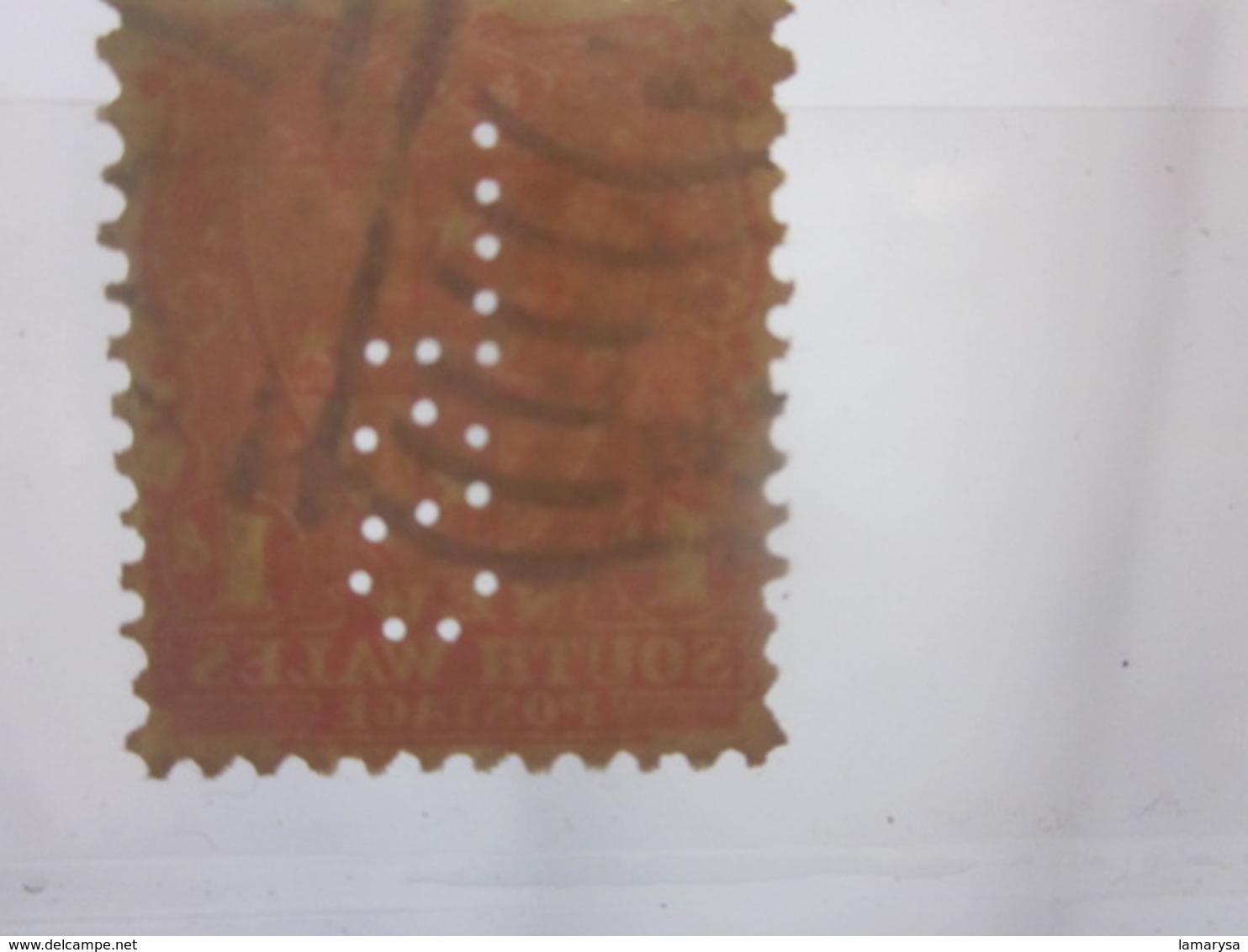 Stamp Timbre AUSTRALIE COLONY NEW SOUTH WALES Perforés Perforé Perforés Perfin Perfins Stamps Perforated Perforations LS - Perfins