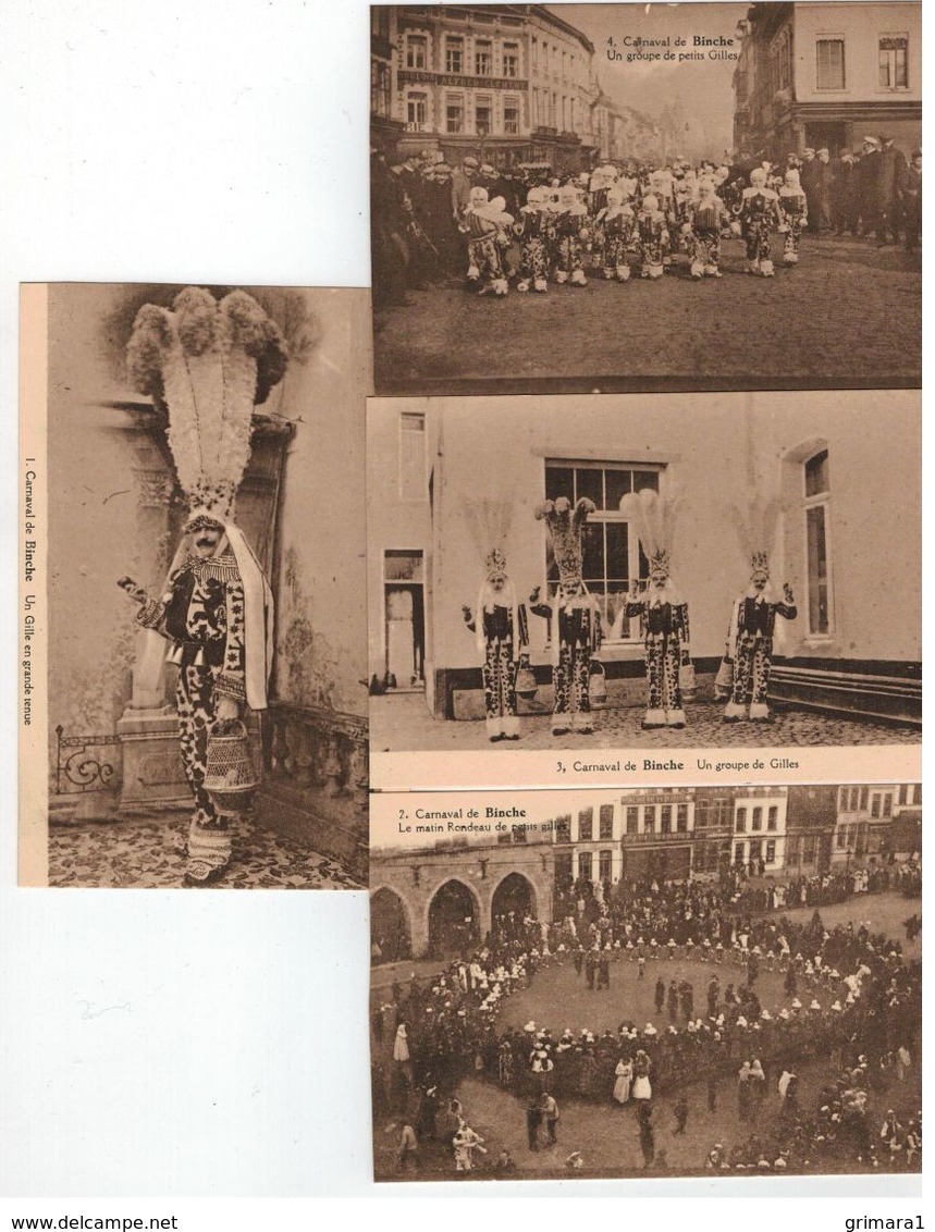 Carneval De Binche 4 Cartes Nrs 1,2,3,4 Edition F.Bourgeois Et Fils ...Binche - Binche