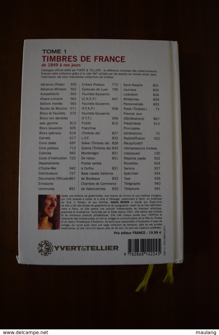 CATALOGUE DE COTATION YVERT & TELLIER FRANCE 2013 TOME 1 - Frankreich