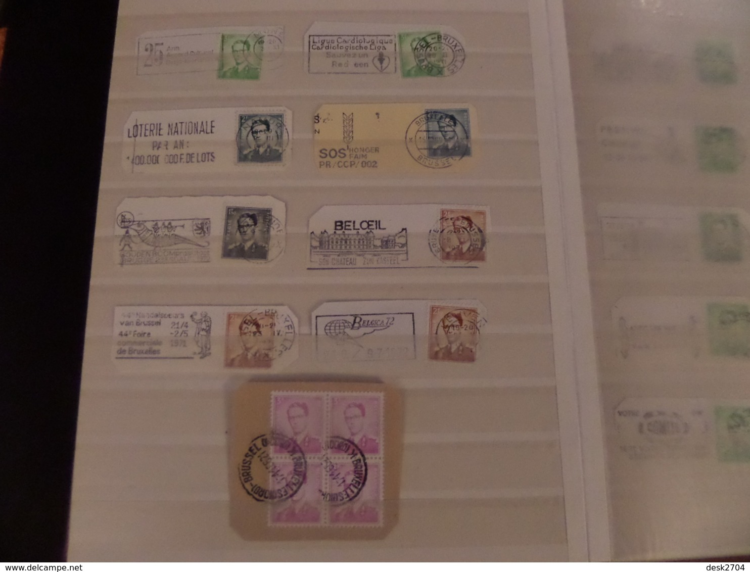 Roi Baudouin, 59 Cachets, 52 Flammes, 61 TP (52 TP P.P.), 7 TP (taxe - Lion Héraldique-entier Postal) - 1953-1972 Brillen