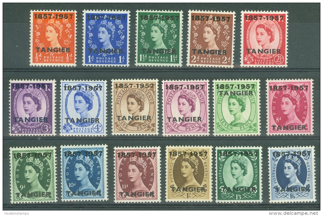 Morocco Agencies - Tangier: 1957   Centenary Of British Post Office In Tangier OVPT Set    SG323-339   MH - Morocco (1956-...)