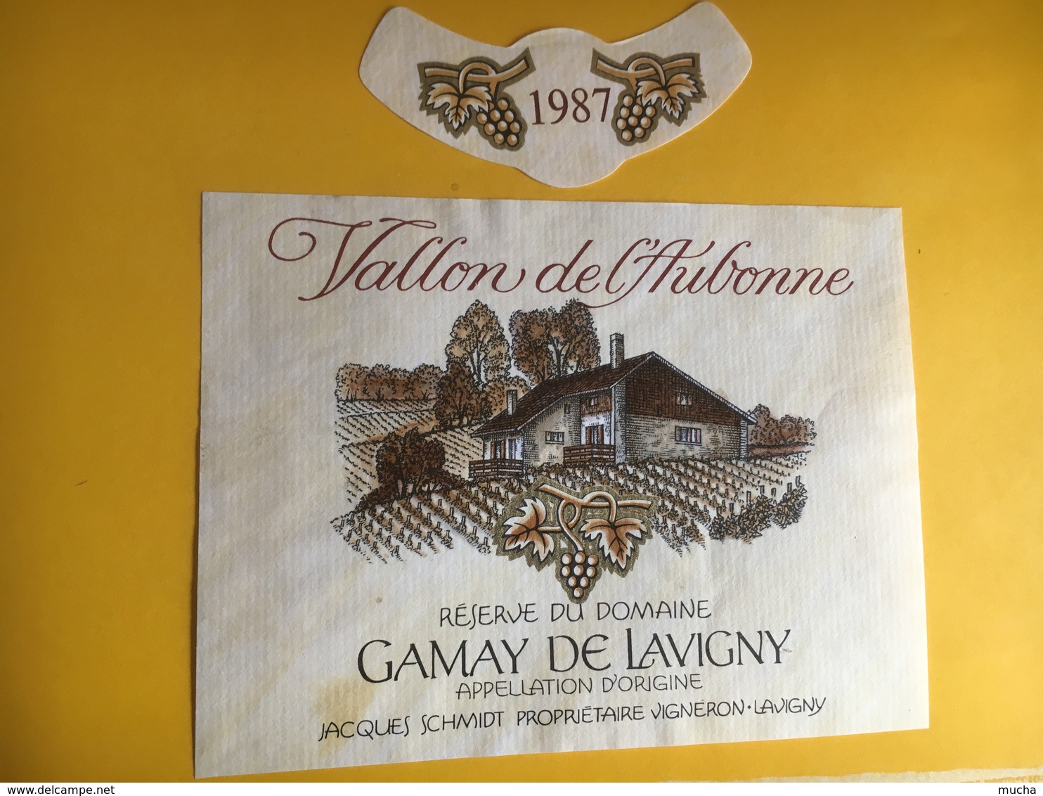 6507 - Vallon De L'Aubonne Gamay De Lavigny 1987 Jacques Schmidt Suisse - Autres & Non Classés