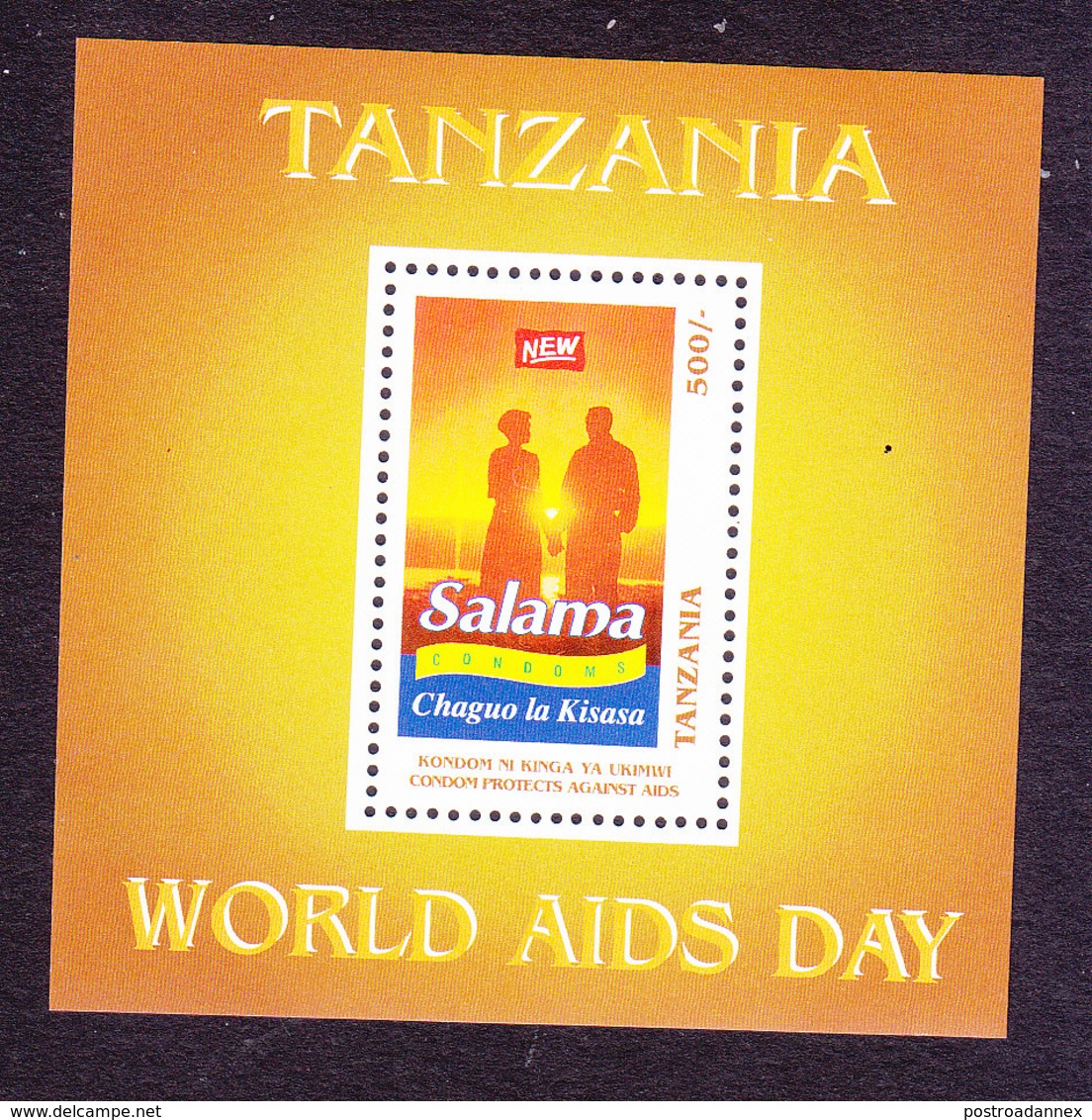 Tanzania, Scott #1590, Mint Never Hinged, World Aids Day, Issued 1997 - Tanzanie (1964-...)