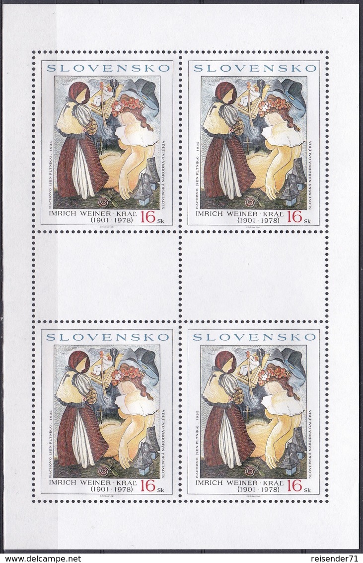 Slowakei Slovakia Slovensko 2001 Kunst Arts Kultur Culture Gemälde Paintings Hl. Michael Ikonen Erzengel, Mi. 410-2 ** - Unused Stamps