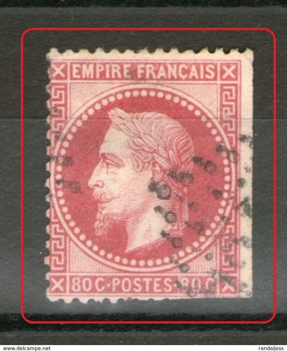 N° 32d°_ Rose Vif "groseille"_2° Choix - 1863-1870 Napoléon III Lauré