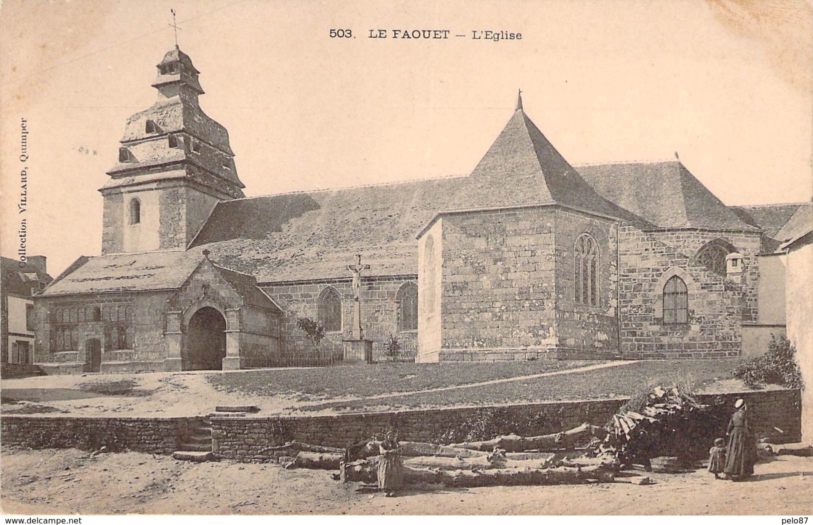 CPA Le Faouet L'église (animée)(précurseur) CC 825 - Faouët