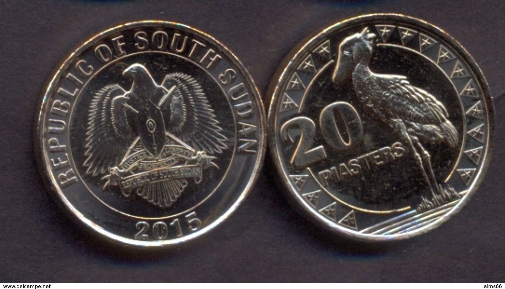 South Sudan 20 Piasters 2015 UNC - Soudan Du Sud