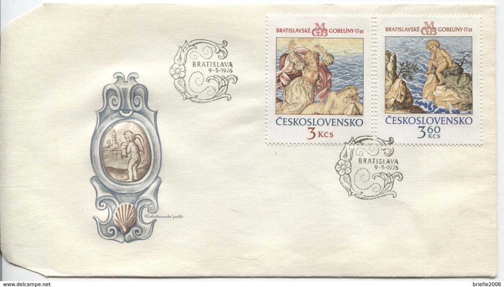 CSSR # 2319-20 FDC. Wandteppiche Bratislava, Gobelins, Hero Leander, Eros. - FDC