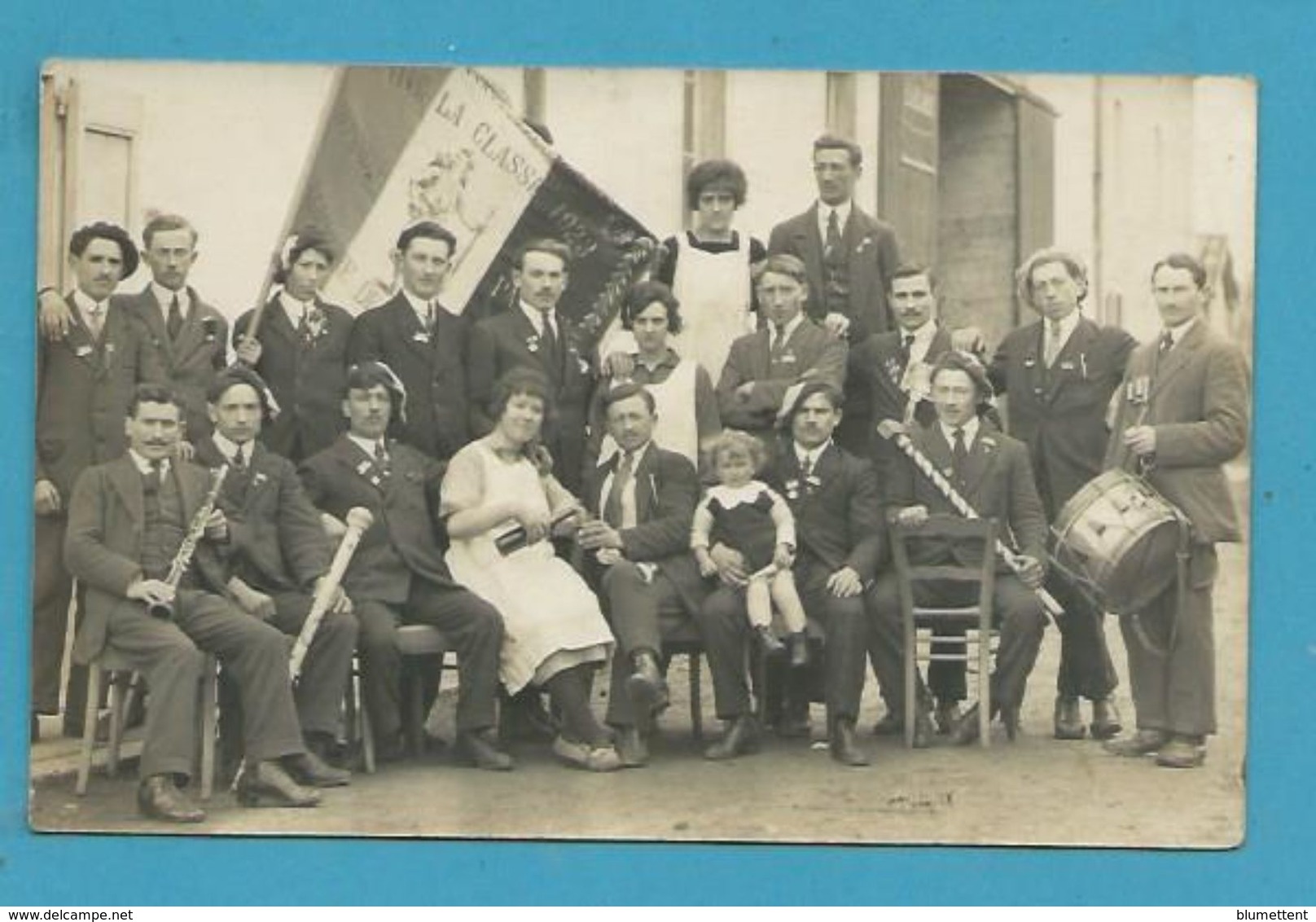 CPSM PHOTO à Situer Conscrits 1923 - HELGEN Photographe à BOURG 01 - Other & Unclassified