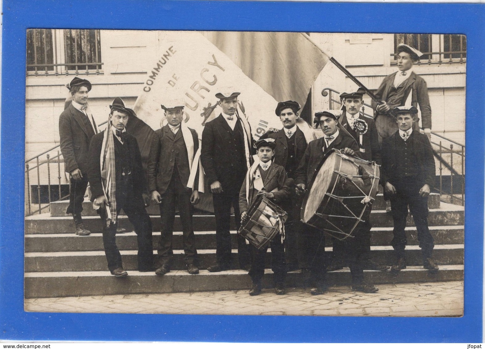 45 LOIRET - COURCY AUX LOGES Carte Photo De Conscrits, Rare - Altri & Non Classificati