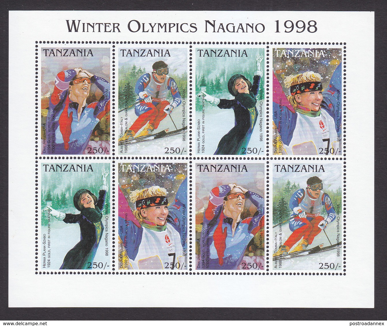 Tanzania, Scott #1605, Mint Never Hinged, Olympics, Issued 1997 - Tanzania (1964-...)