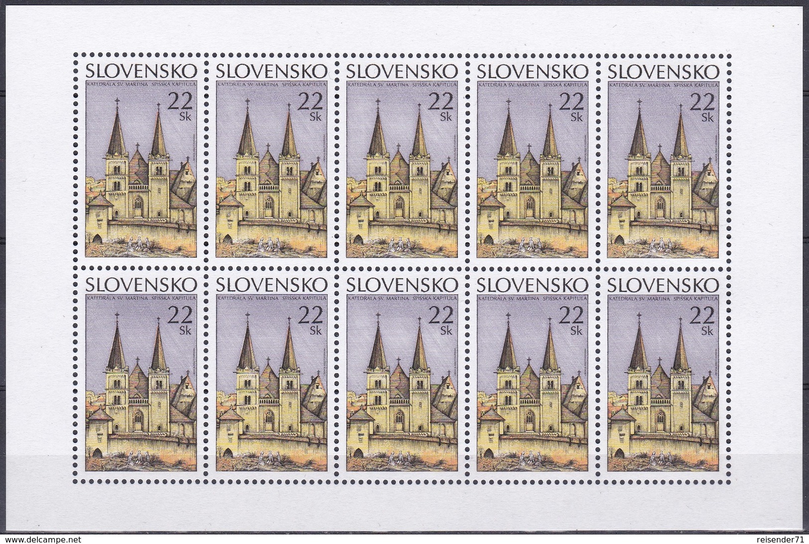 Slowakei Slovakia Slovensko 2002 Heimat Homeland Architektur Bauwerke Buildings Kirchen Churches Rotunden, Mi. 437-9 ** - Unused Stamps