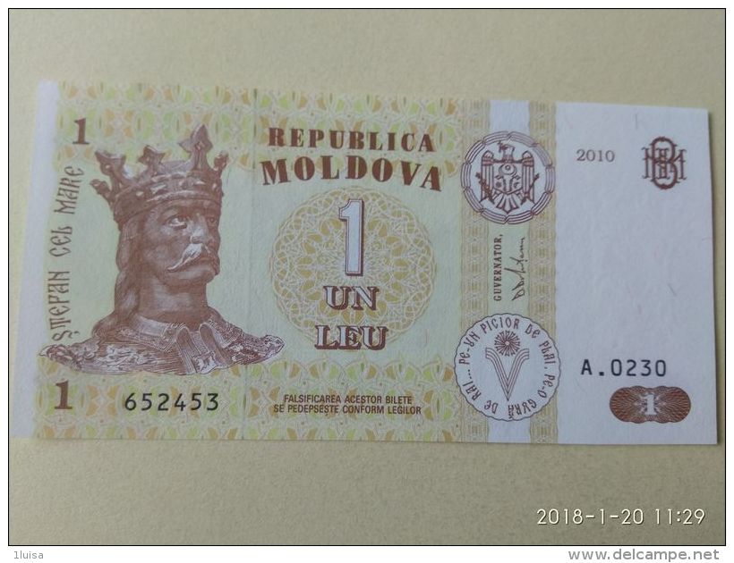 1 Leu 2010 - Moldavia