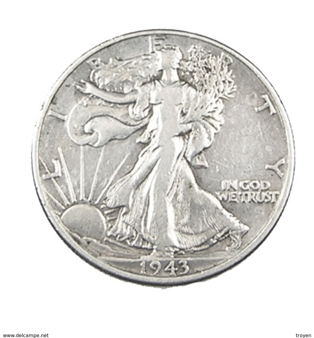 1/2 Dollar - Etats Unis - Liberty - 1943 - Argent - TB - - 1916-1947: Liberty Walking (Liberté Marchant)