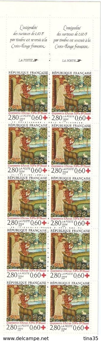 1994 - ARRAS. La Grand'Place (10 Timbres De 2,80 + 0,60) - Neuf - Croce Rossa