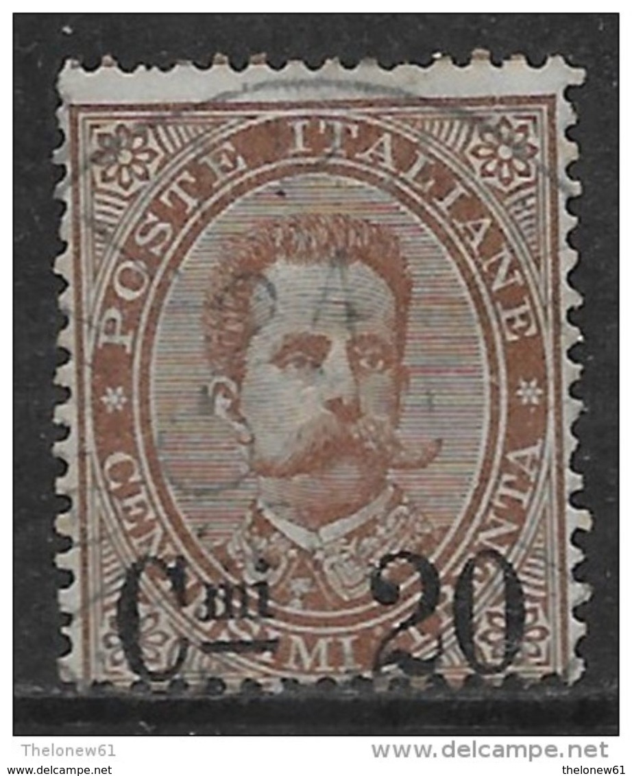 Italia Italy 1890 Regno Umberto I Soprastampato C.20 Su C.30 Sa N.57 US - Used