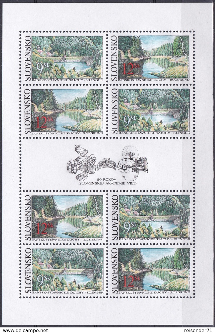 Slowakei Slovakia Slovensko 2003 Heimat Homeland Landschaften Landscape Seen Lakes Stauseen Reservoir, Mi. 463-4 ** - Unused Stamps