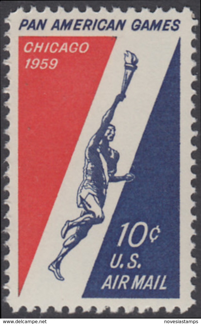 !a! USA Sc# C056 MNH SINGLE - Pan American Games - 2b. 1941-1960 Ongebruikt