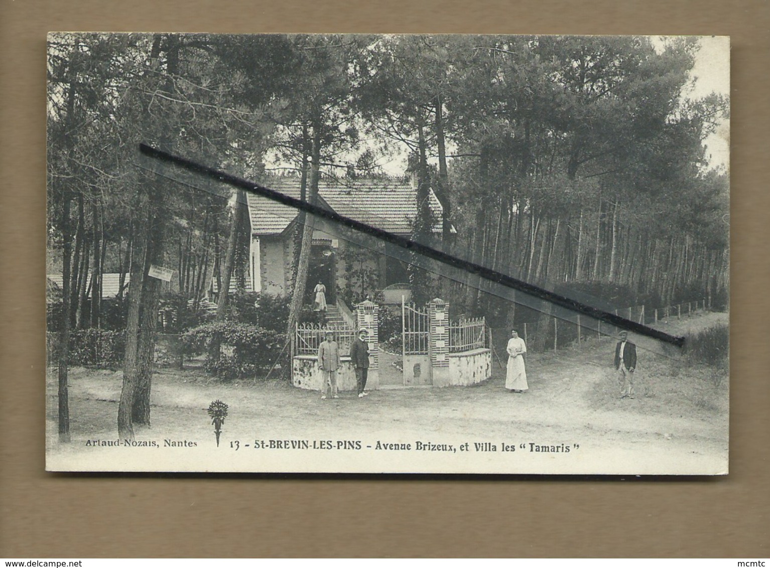 CPA  Décollée - Saint Brévin Les Pins - Avenue Brizeux , Et Villa Les "Tamaris" - Saint-Brevin-les-Pins