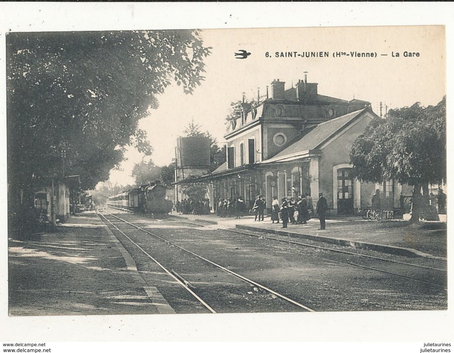 SAINT JUNIEN LA GARE AVEC TRAIN CPA BON ETAT - Gares - Avec Trains