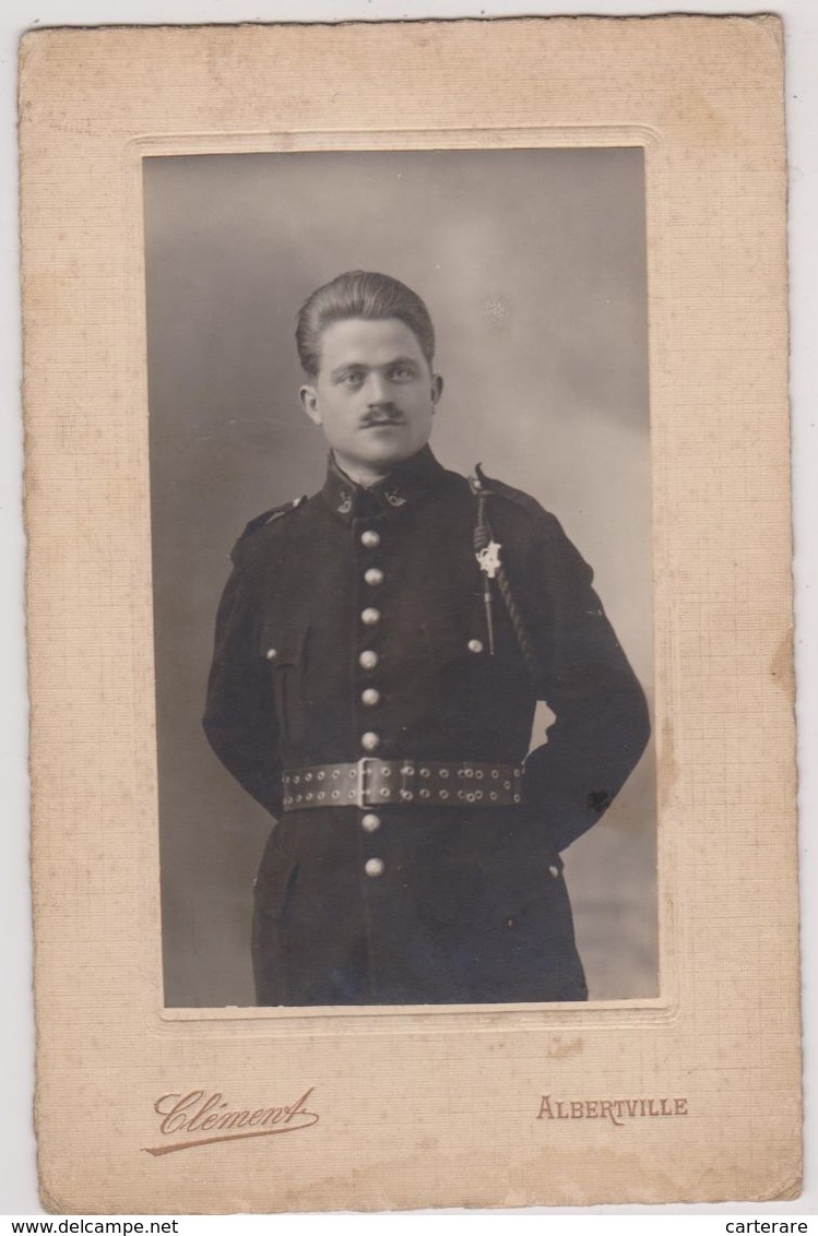 73,SAVOIE,ALBERTVILLE,MILITAIRE,UNIFORME,1900,PHOTO ANCIENNE,PHOTOGRAPHE CLEMENT - Nantes