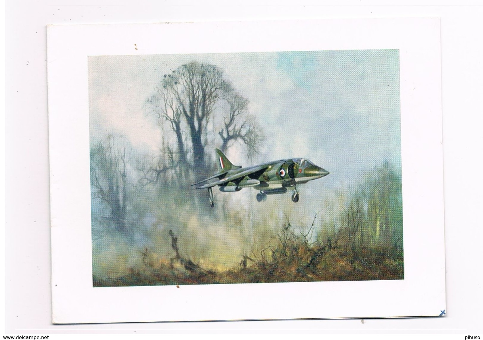 MIL-74  X-MAS Card Of The Headquarters Air Support Command - Upavon With HARRIER - Sonstige & Ohne Zuordnung