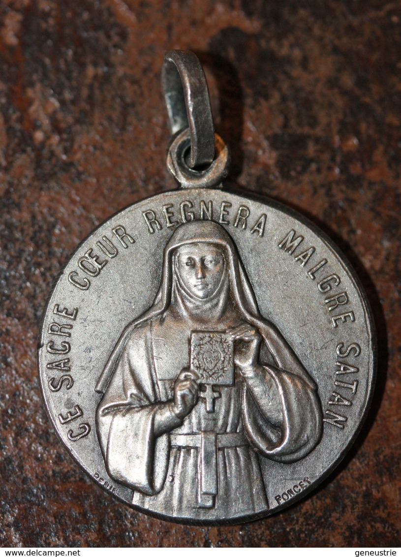 Pendentif Médaille Religieuse Début XXe "Sainte Marie / Bienheureux Père De La Colombière" Né à Saint-Symphorien-d'Ozon - Religion & Esotérisme