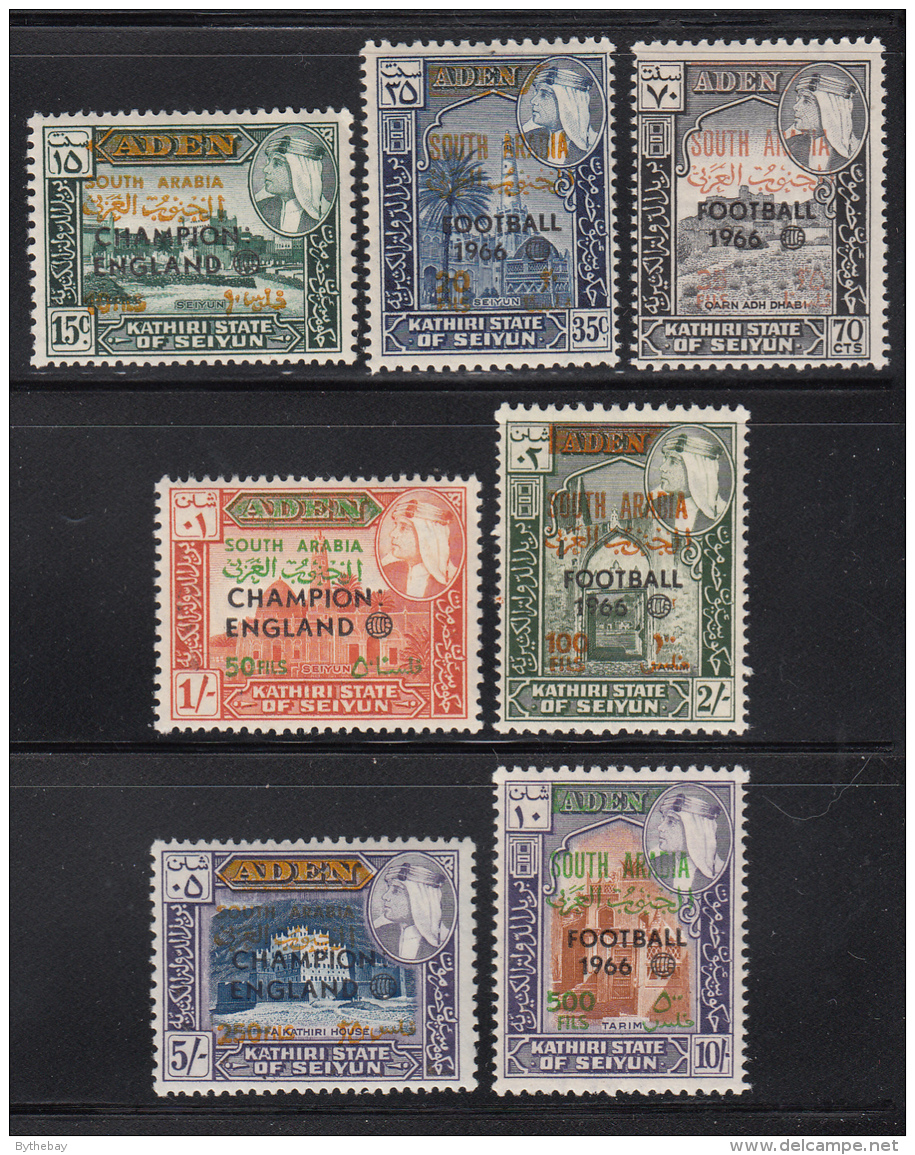 South Arabian Kathiri State 1966 MNH SG #77-#83 Set Of 7 Overprints World Cup Football - Asia (Other)