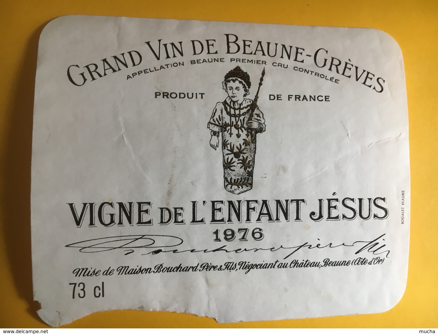 6521 -  Grand Vin De Beaune-Grèves Vigne De L'Enfant Jésus 1976 (endommagée Sur Le Bas) - Bourgogne