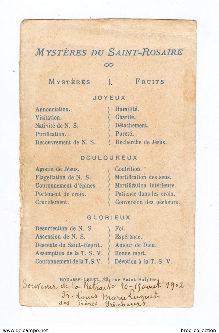 Reine Du Très Saint Rosaire, Vierge Marie, Jésus, Saint Dominique Et Catherine De Sienne, N° 499 - Images Religieuses