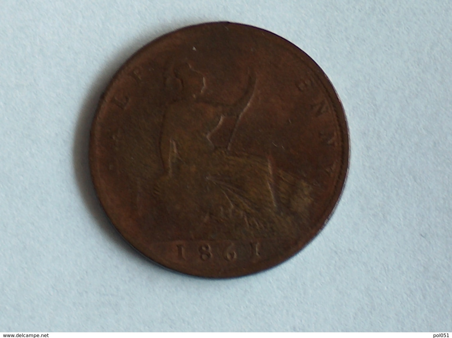 UK 1/2 PENNY 1861 HALF GRANDE BRETAGNE - C. 1/2 Penny