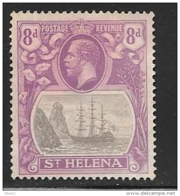 St. Helena, Scott #86 Mint Hinged Badge Of The Colony, Ship, 1923, Hinge Thin - Saint Helena Island