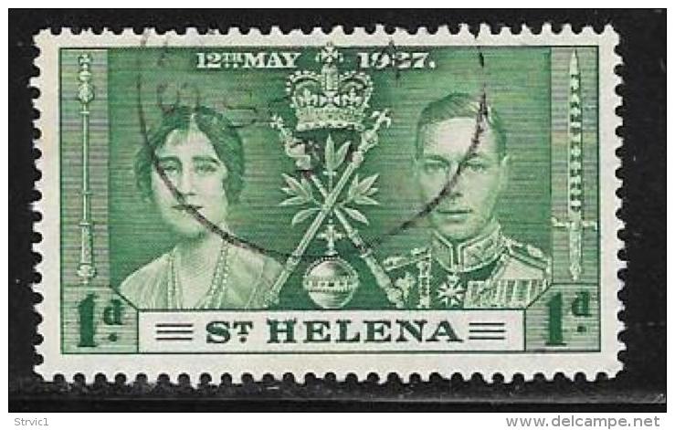 St. Helena, Scott #115 Used Coronation, 1937 - Saint Helena Island