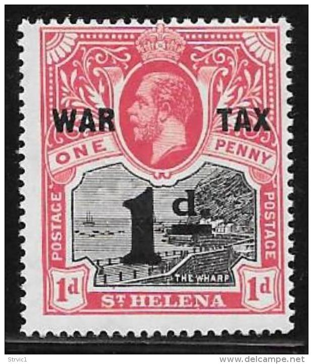 St. Helena, Scott #MR2 Mint Hinged The Wharf, War Tax, Surcharged, 1919 - Saint Helena Island