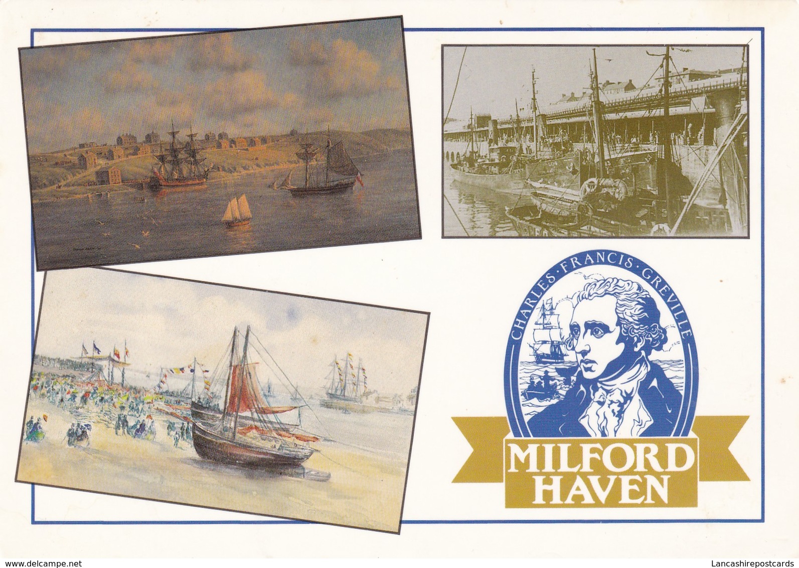 Postcard Milford Haven Multiview By Pembrokeshire Eye PU 1993 My Ref B22171 - Pembrokeshire