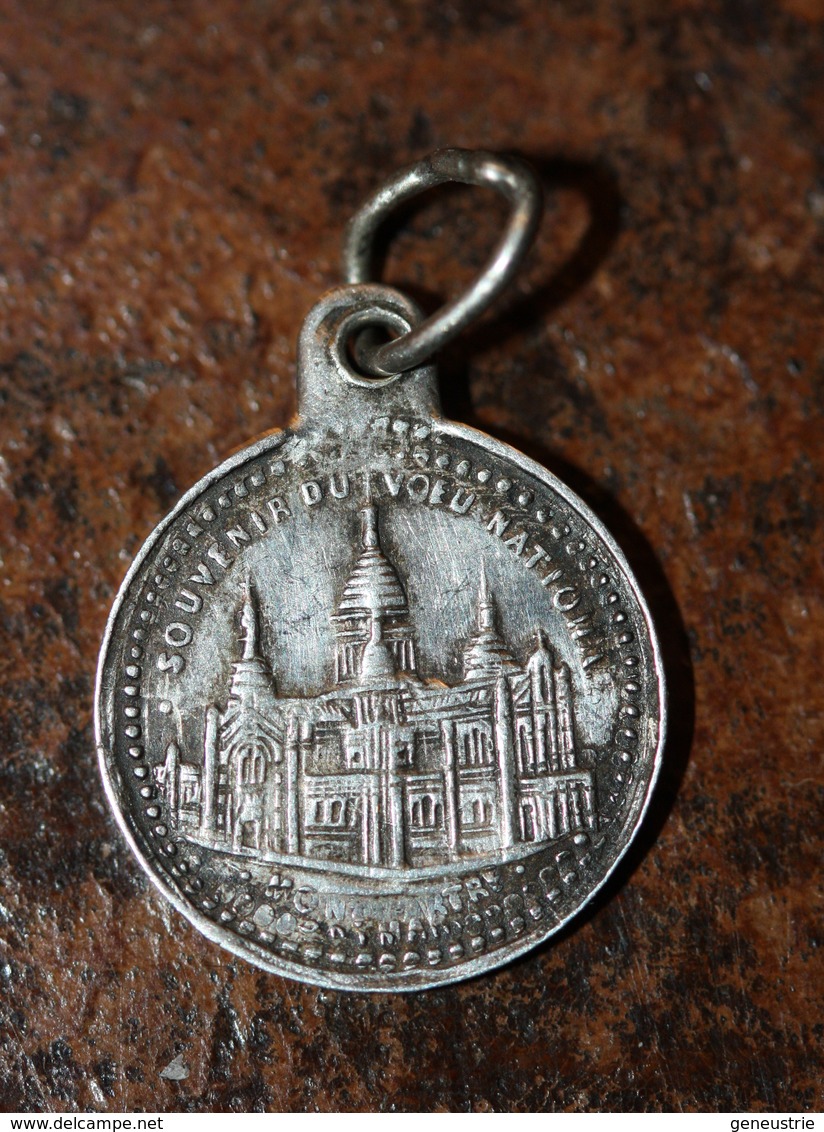 Pendentif Médaille Religieuse Début XXe "Sacré Coeur De Jésus / Basilique De Montmartre" Paris - Religious Medal - Religion & Esotérisme