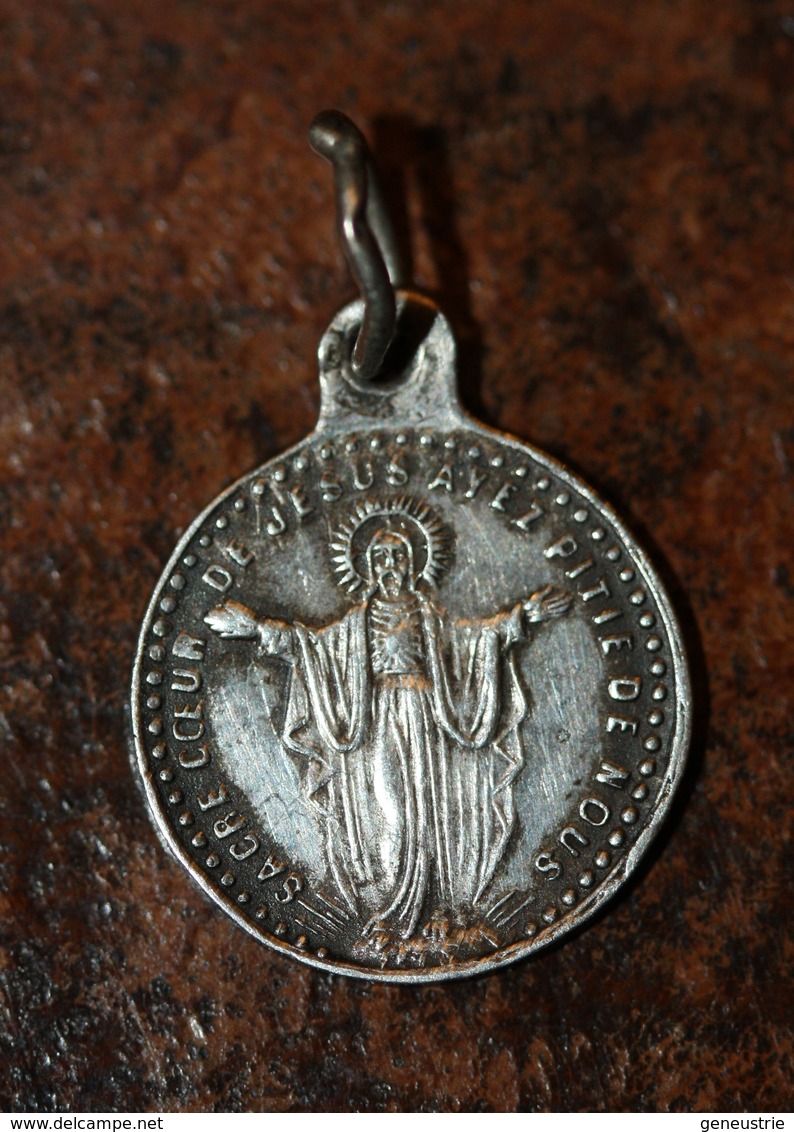 Pendentif Médaille Religieuse Début XXe "Sacré Coeur De Jésus / Basilique De Montmartre" Paris - Religious Medal - Religion & Esotérisme