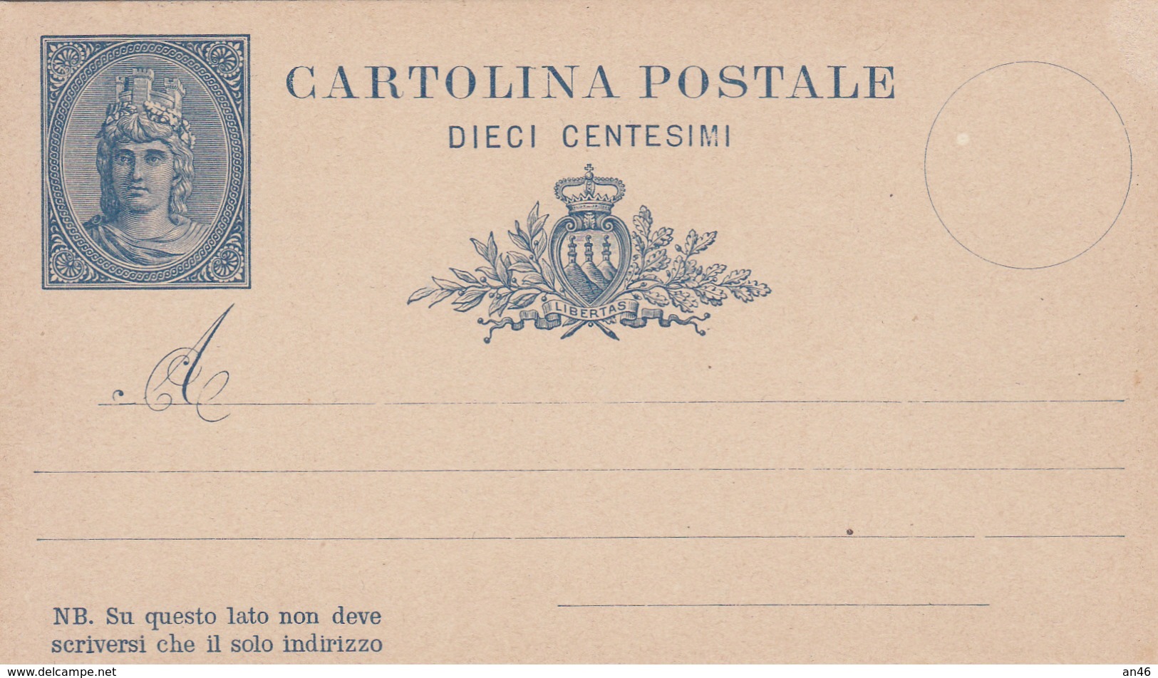 Storia Postale_Cartolina Postale Dieci Centesimi- - Posta