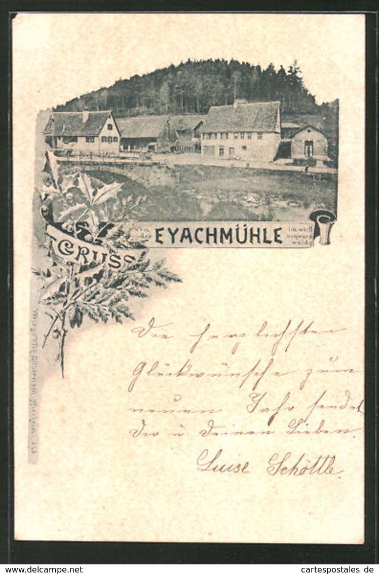 AK Dobel, Blick Zum Gasthaus Eyachmühle - Altri & Non Classificati