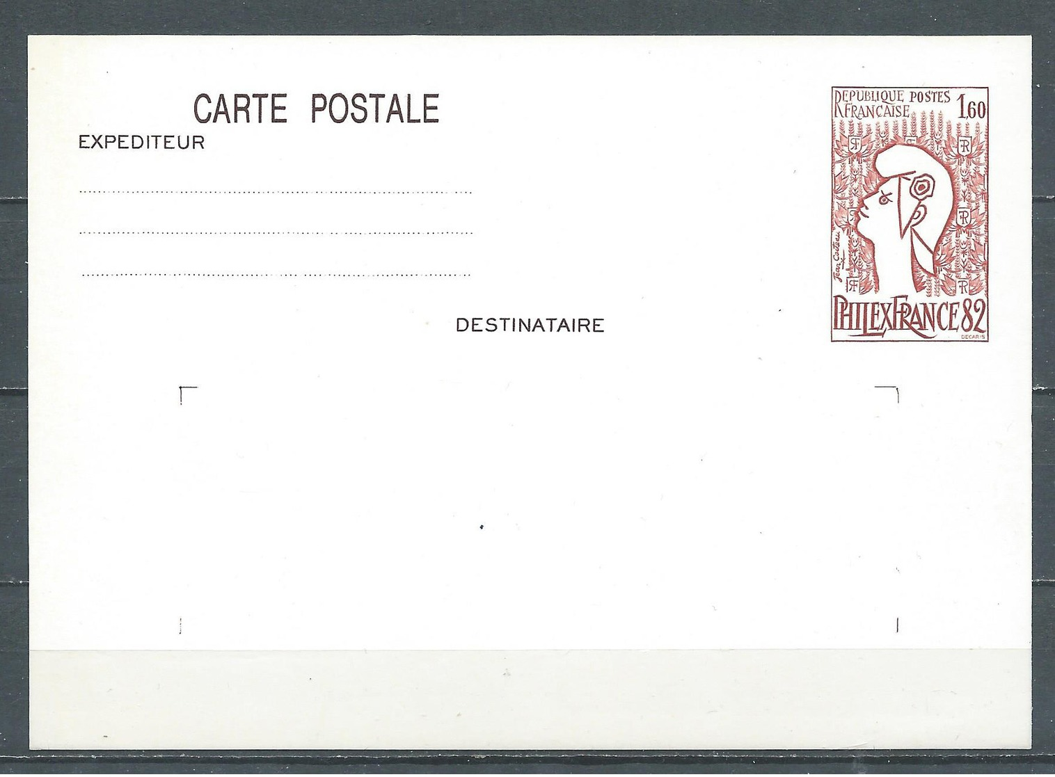 France Carte Postale Entier Postal YT N°2216-CP1 Exposition Philatélique Philexfrance 82 Neuf ** - Cartoline Postali E Su Commissione Privata TSC (ante 1995)