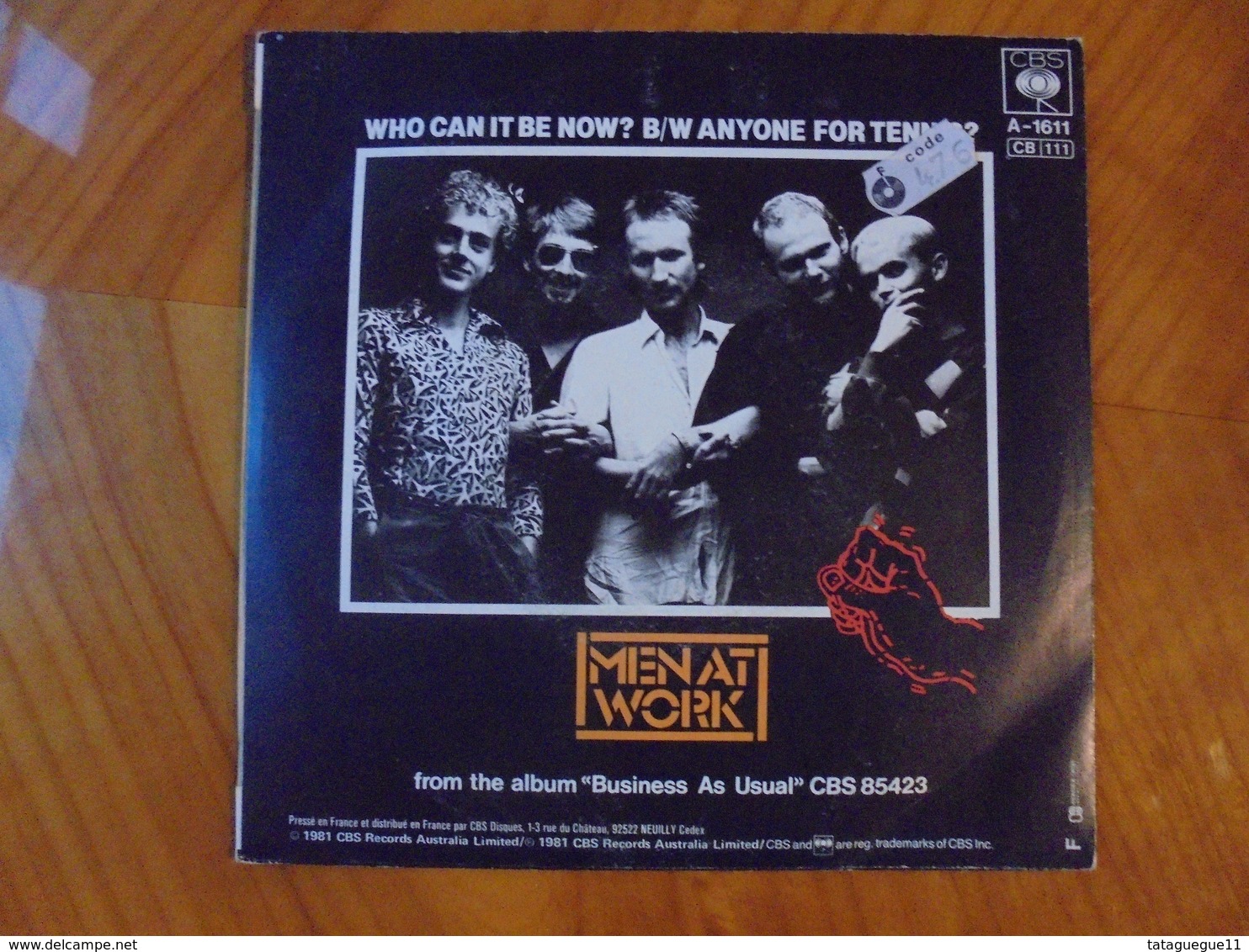 Disque Vinyle 45 T Men At Work Who Can It Be Now? 1981 - Rock