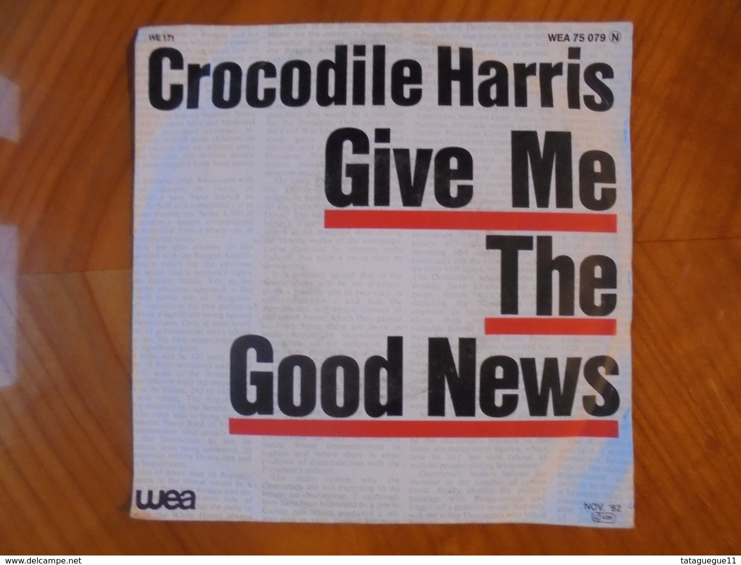 Disque Vinyle 45 T Crocodile Harris Give Me The Good News 1982 - Rock