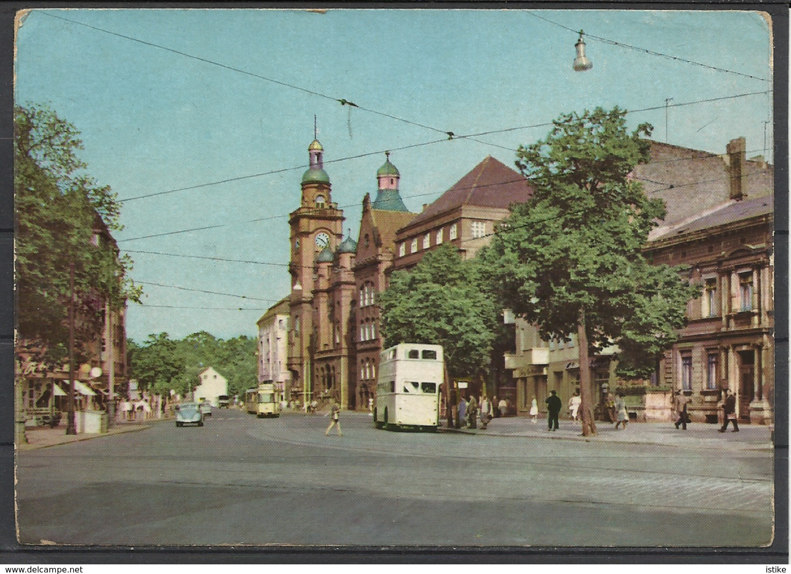 Germany, DR,  Rathaus In Pankow, Old Double Decker, 1964 - Pankow