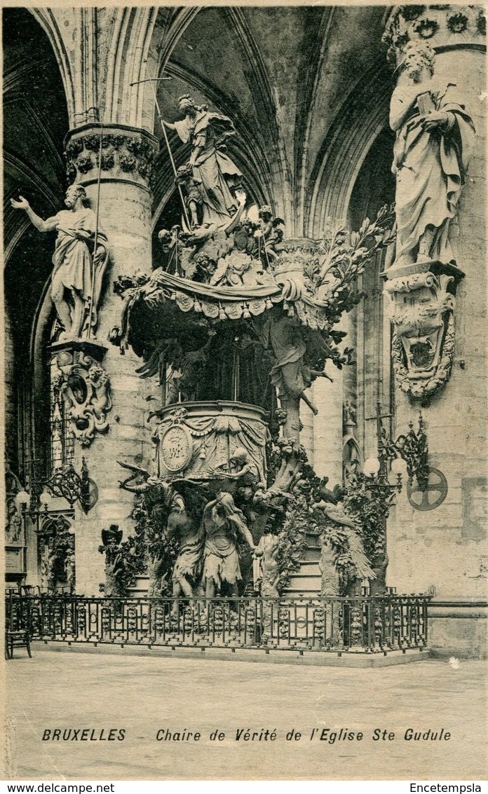 Carte Postale - Belgique -Bruxelles - Chaire De Vérité De L'Eglise Sainte Gudule - Monumenten, Gebouwen