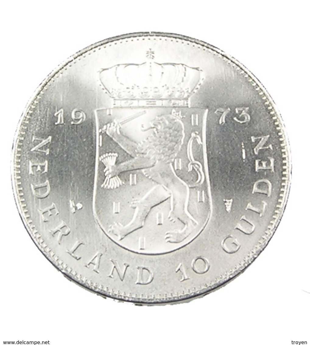 10 Gulden - Hollande - 1973 - 25è Anniversaire - Argent - TTB+ - - 10 Gulden