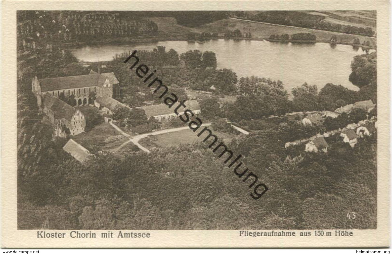 Kloster Chorin Mit Amtssee - Fliegeraufnahme Aus 150m Höhe - Verlag Hans Langewiesche Buchhandlung Eberswalde - Chorin