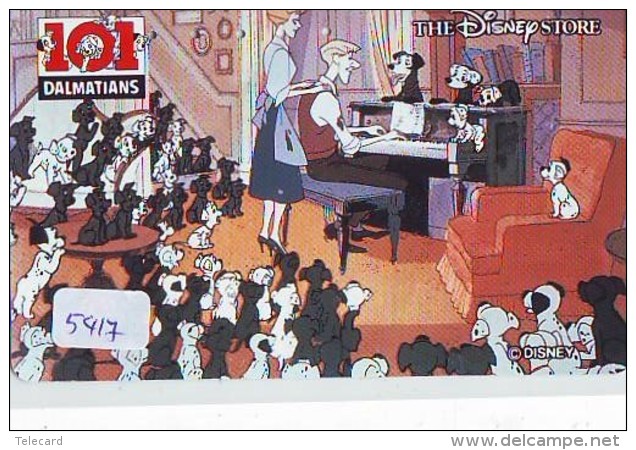 Télécarte Japon * 110-164983 * THE DISNEY STORE * 101 DALMATIENS (5417) DALMATIANS Japan Movie CINEMA Phonecard - Disney