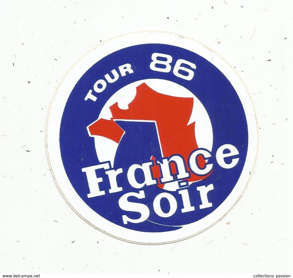 Autocollant , Sports , CYCLISME ,tour De France 1986 , FRANCE SOIR - Stickers