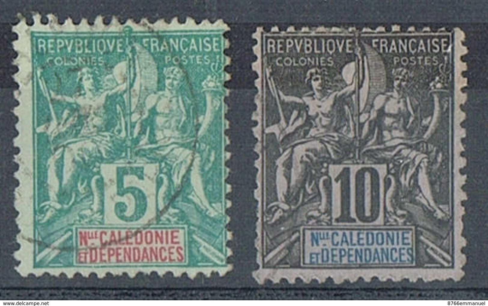 NOUVELLE-CALEDONIE N°44 Et 45 - Usados